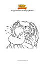Coloring page Angry Shere Kan in The Jungle Book