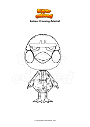 Coloring page Animal Crossing Admiral