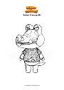 Coloring page Animal Crossing Alli