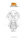 Coloring page Animal Crossing Bea
