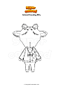 Coloring page Animal Crossing Billy