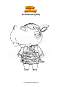 Coloring page Animal Crossing Bitty