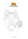 Coloring page Animal Crossing Blaire