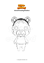 Coloring page Animal Crossing Bluebear