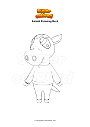 Coloring page Animal Crossing Buck