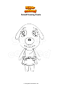 Coloring page Animal Crossing Cookie