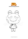 Coloring page Animal Crossing Cousteau
