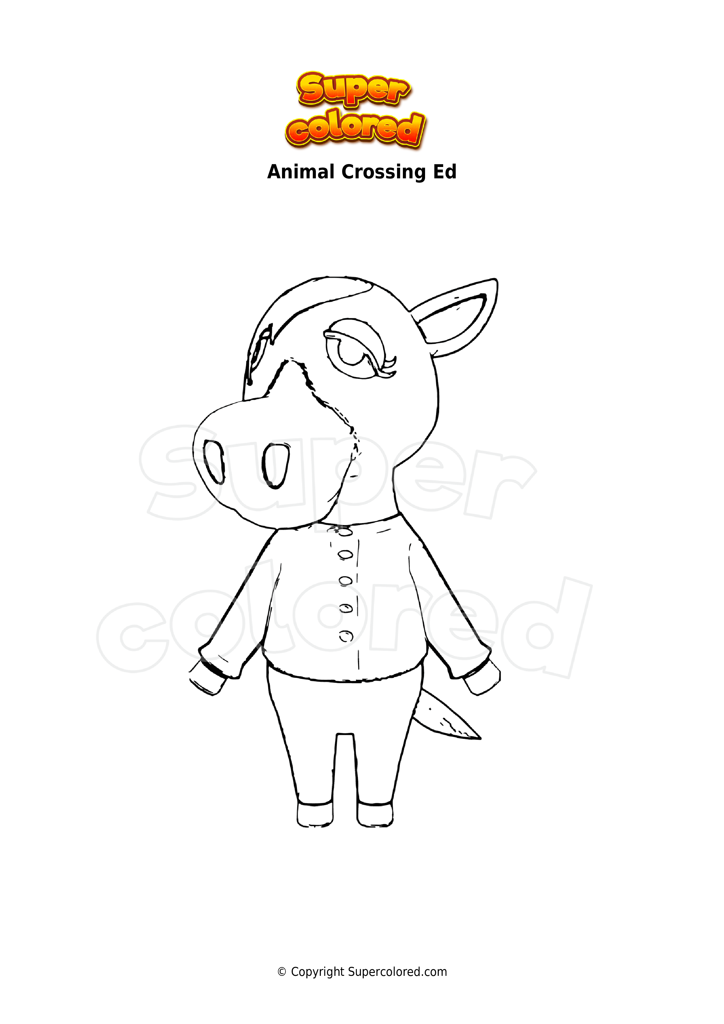 Coloring page Animal Crossing Ed 