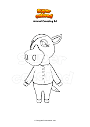 Coloring page Animal Crossing Ed