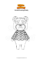 Coloring page Animal Crossing Grizzly