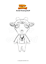 Coloring page Animal Crossing Gruff