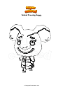 Coloring page Animal Crossing Huggy