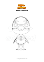 Coloring page Animal Crossing Jay