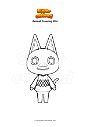 Coloring page Animal Crossing Kiki