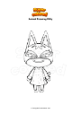 Coloring page Animal Crossing Kitty