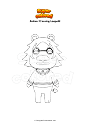 Coloring page Animal Crossing Leopold