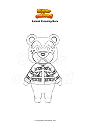 Coloring page Animal Crossing Nate