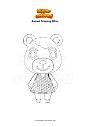 Coloring page Animal Crossing Olive