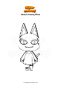 Coloring page Animal Crossing Olivia