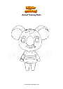 Coloring page Animal Crossing Ozzie