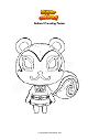 Coloring page Animal Crossing Pecan