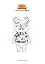 Coloring page Animal Crossing Pinky