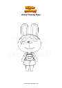 Coloring page Animal Crossing Pippy