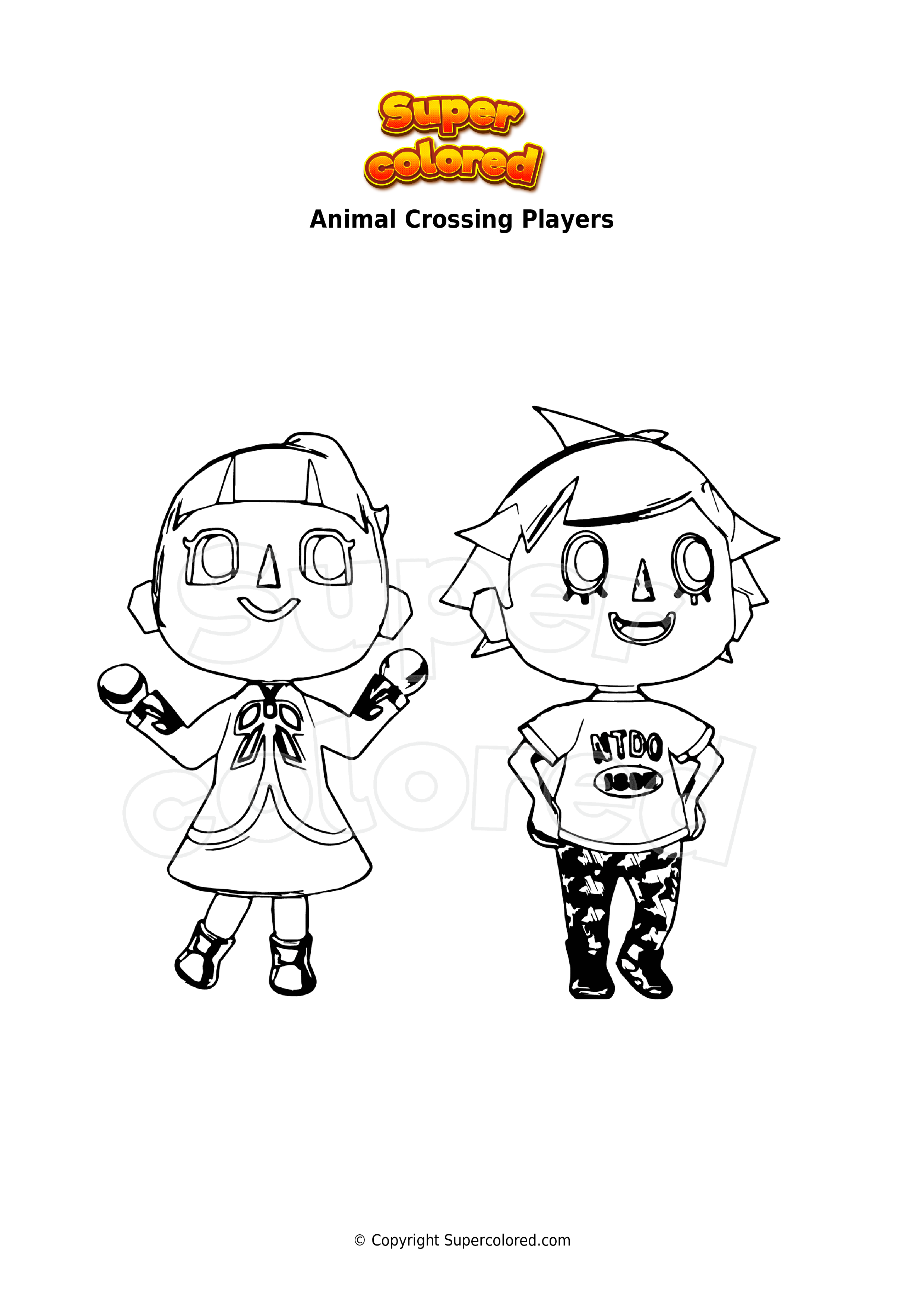 Animal Crossing Characters Coloring Pages