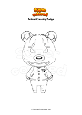 Coloring page Animal Crossing Pudge