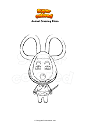 Coloring page Animal Crossing Rizzo