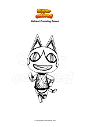 Coloring page Animal Crossing Rover