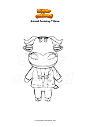 Coloring page Animal Crossing T Bone