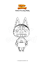Coloring page Animal Crossing Tabby