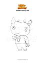Coloring page Animal Crossing Tank