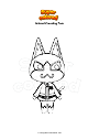 Coloring page Animal Crossing Tom