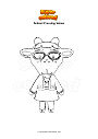 Coloring page Animal Crossing Velma
