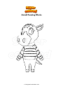 Coloring page Animal Crossing Winnie