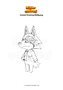 Coloring page Animal Crossing Wolfgang