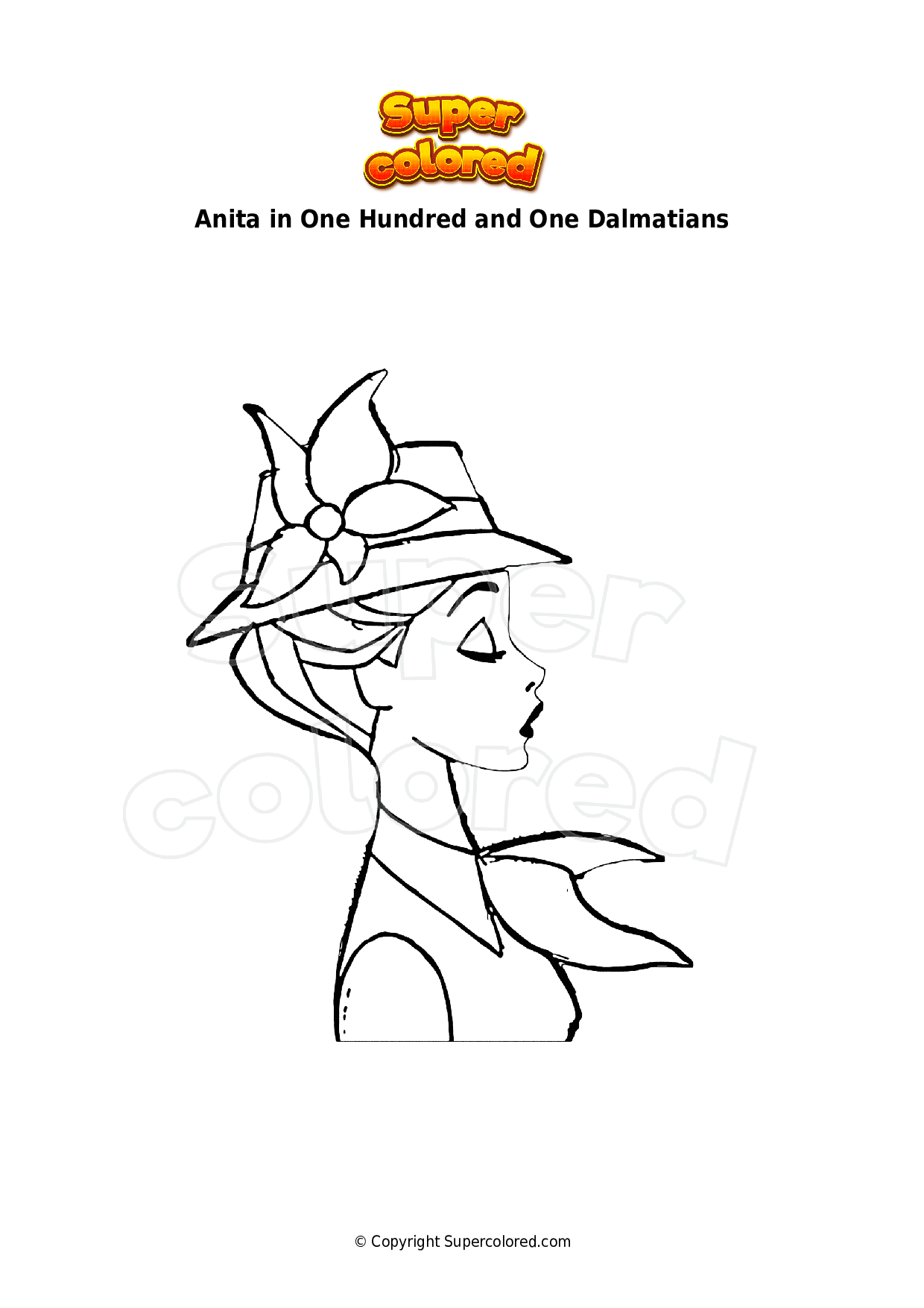 coloring-page-anita-in-one-hundred-and-one-dalmatians-supercolored