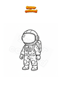 Coloring page Astronaut disguise