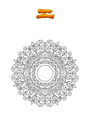 Coloring page Autumn Mandala Zentangle