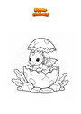 Coloring page Baby dragon in the egg