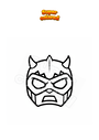 Coloring page Bad Hero Mask