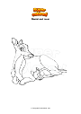 Coloring page Bambi and mom