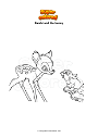Coloring page Bambi and the bunny