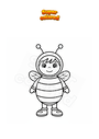 Coloring page Bee disguise