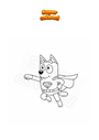 Coloring page Bluey Superman