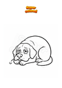 Coloring page Bored dog