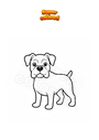 Coloring page Boxer dog