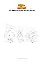 Coloring page Brave Bunnies Bop Boo with little monkey